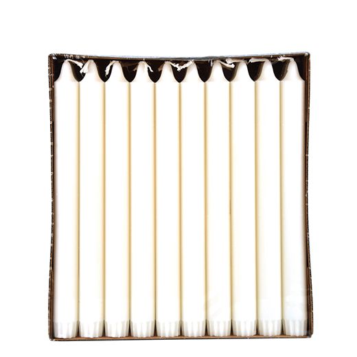 Kronkerzen Ø 2,2 cm · 20 cm weiss aus 100 % Stearin - Bild 1
