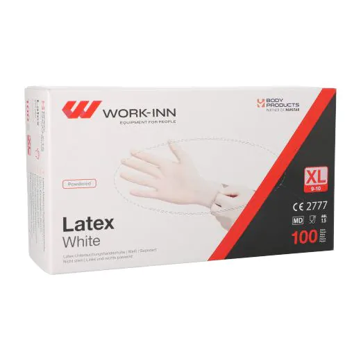 Latex-Handschuhe, gepudert "White" weiss - natur Größe XL - Bild 1 Latex-Handschuhe, gepudert "White" weiss - natur Größe XL - Bild 1