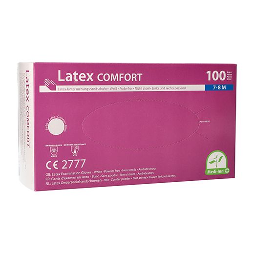Latexhandschuhe, puderfrei, natur, Größe M, "Medi-Inn®", "Comfort" - Bild 1