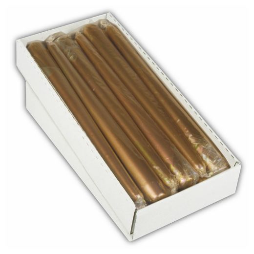 Leuchterkerze Ø 2,2 cm · 25 cm gold einzeln cellophaniert - Bild 1