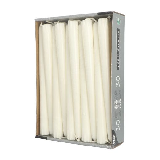 Leuchterkerzen Ø 2,2 cm · 24 cm weiss aus 100 % Stearin - Bild 1