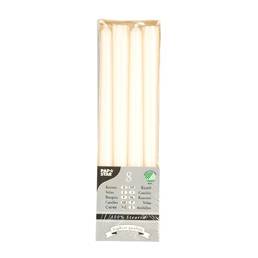 Leuchterkerzen creme Ø 2,2 cm · 25 cm aus 100 % Stearin - Bild 1
