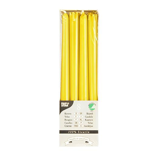 Leuchterkerzen gelb Ø 2,2 cm · 25 cm aus 100 % Stearin - Bild 1
