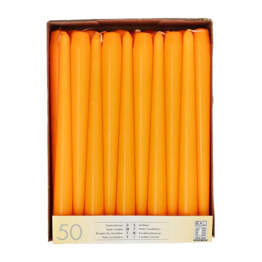Leuchterkerzen orange Ø 2,2 cm · 25 cm - Bild 1