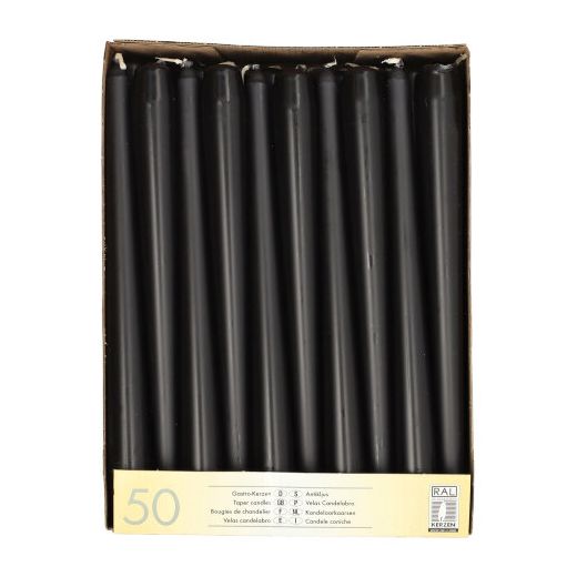 Leuchterkerzen schwarz Ø 2,2 cm · 25 cm - Bild 1