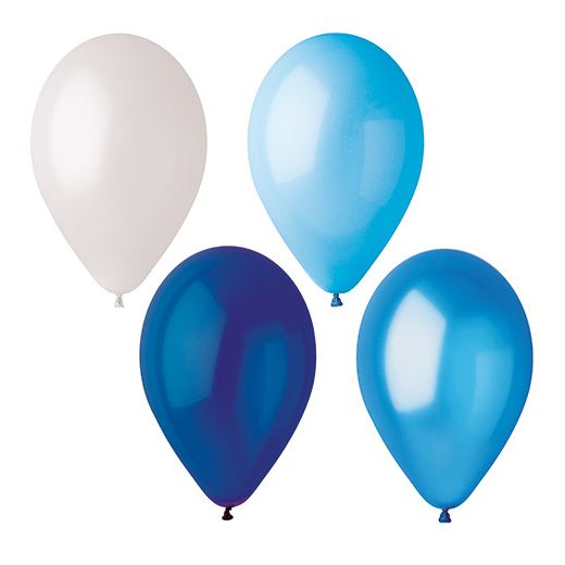 Luftballons Ø 25 cm farbig sortiert "Blue-Mix" - Bild 1