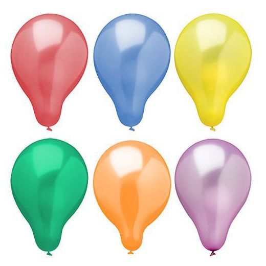 Luftballons Ø 25 cm farbig sortiert "Metallic" - Bild 1