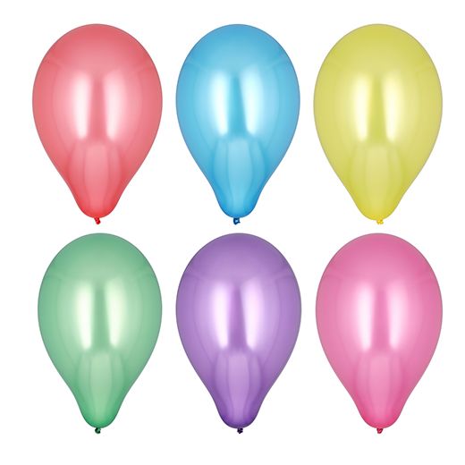 Luftballons Ø 25 cm farbig sortiert "Metallic" - Bild 1