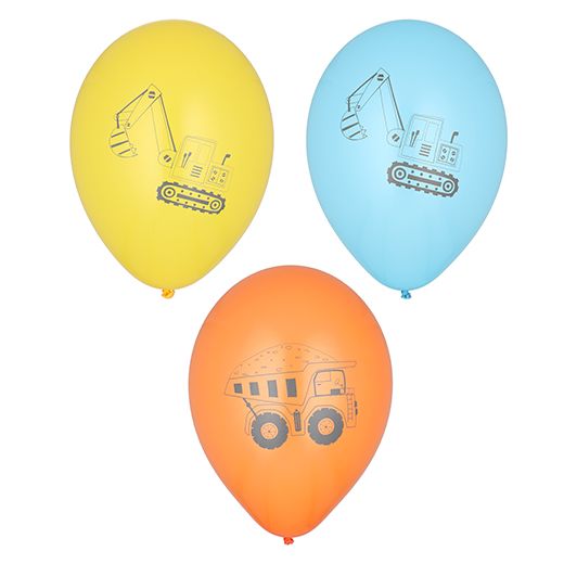 Luftballons Ø 29 cm farbig sortiert "Construction Vehicles" - Bild 1