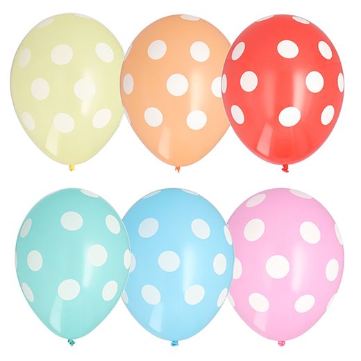 Luftballons Ø 29 cm farbig sortiert "Dots" - Bild 1