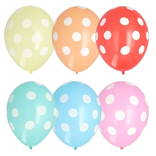 Luftballons Ø 29 cm farbig sortiert "Dots" - Bild 1