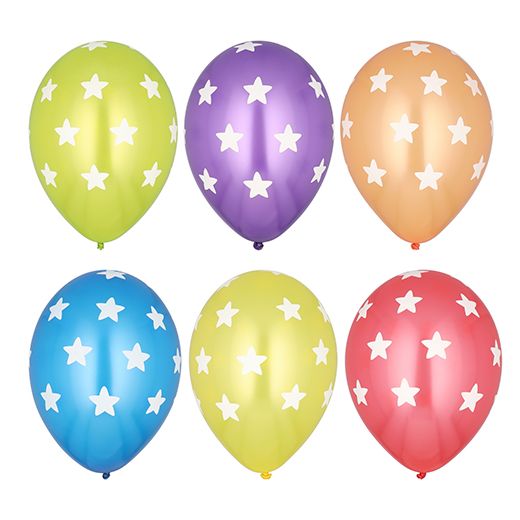 Luftballons Ø 29 cm farbig sortiert "Stars" - Bild 1
