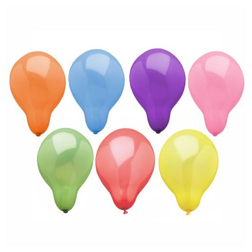 Luftballons rund Ø 19 cm farbig sortiert - Bild 1