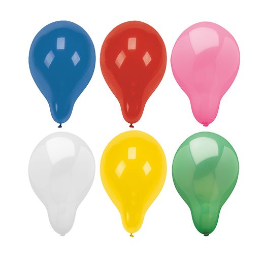 Luftballons rund Ø 28 cm farbig sortiert - Bild 1