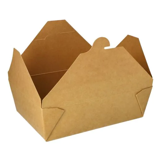 Lunchboxen, Pappe 2000 ml 15,5 x 21,5 cm x 6,5 cm braun - Bild 3