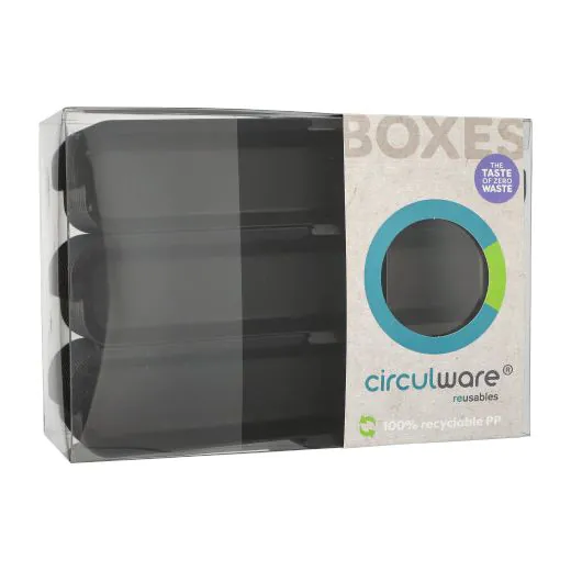 Mehrweg-Foodboxen eckig, 5,85 x 23,4 x 2,15 cm schwarz - Bild 2
