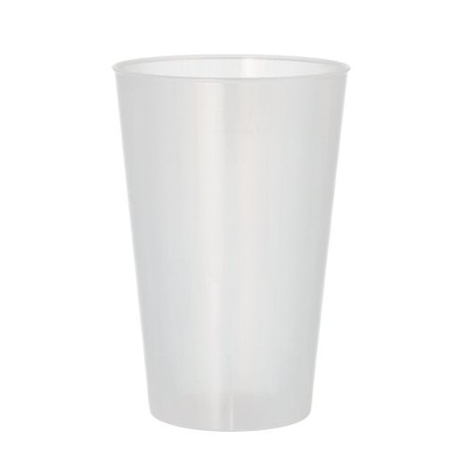 Mehrweg-Trinkbecher PP 0,4 l Ø 8,6 cm · 12,9 cm transluzent, extra stabil - Bild 1