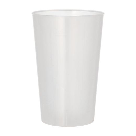 Mehrweg-Trinkbecher PP 0,5 l Ø 9,2 cm · 13,9 cm transluzent, extra stabil - Bild 1