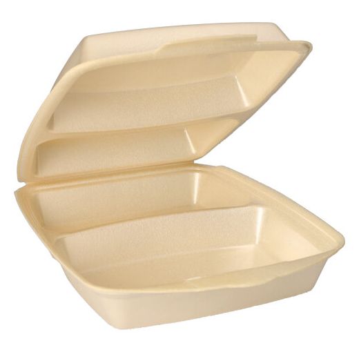 Menüboxen mit Klappdeckeln, XPS 2-geteilt, 22 x 28,5 cm beige, laminiert 1