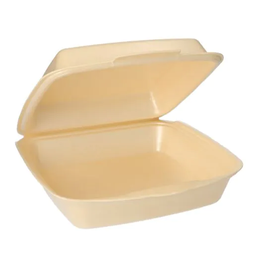 Menüboxen mit Klappdeckeln, XPS ungeteilt, 22,5 x 22 cm beige, laminiert - Bild 1 Menüboxen mit Klappdeckeln, XPS ungeteilt, 22,5 x 22 cm beige, laminiert - Bild 1