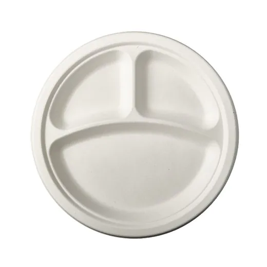 Menüteller Zuckerrohr "pure", 3-geteilt Ø 23 cm, weiss - Bild 1 Menüteller Zuckerrohr "pure", 3-geteilt Ø 23 cm, weiss - Bild 1