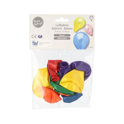 Metallic Luftballons Ø 25 cm farbig sortiert - Bild 2