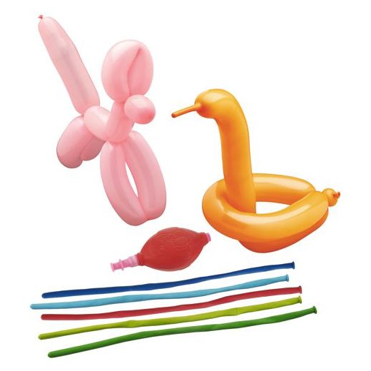 Modellierballons 120 cm farbig sortiert mit Pumpe - Bild 1