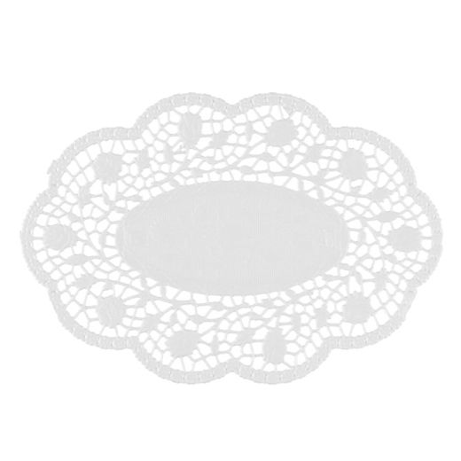Mokkadeckchen oval 22 x 15 cm weiss 1