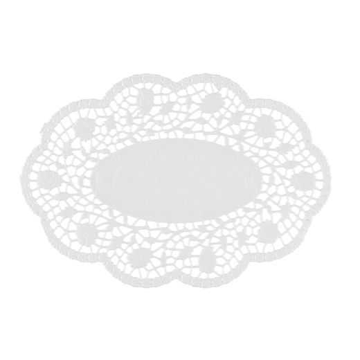 Mokkadeckchen oval 24 x 16,5 cm weiss 1