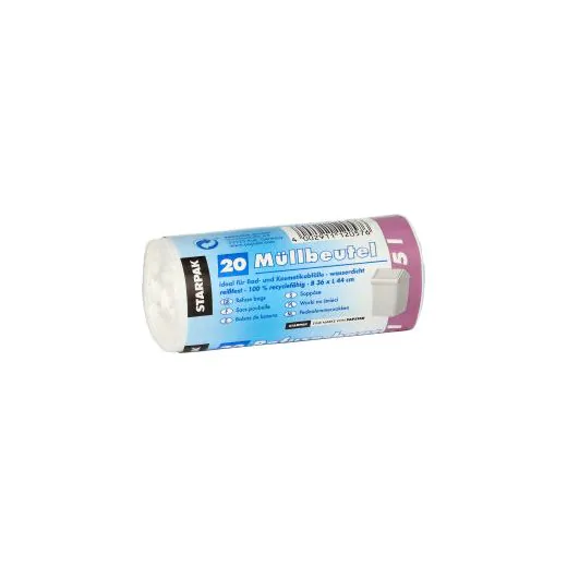 Müllbeutel, 5 l, weiss, H 44 x B 36 cm - Bild 1 Müllbeutel, 5 l, weiss, H 44 x B 36 cm - Bild 1