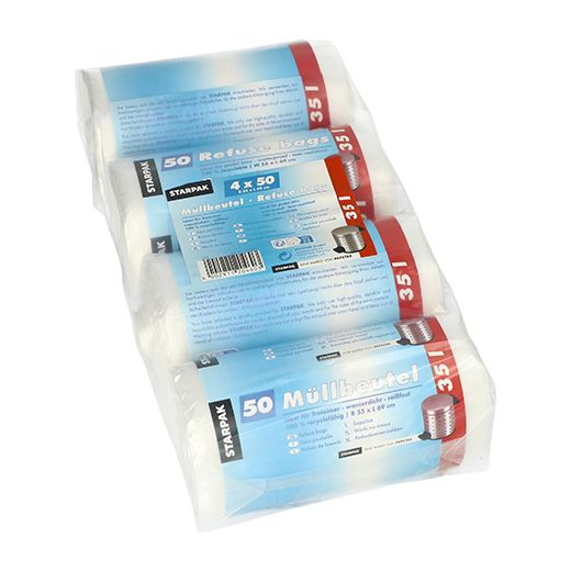 Müllbeutel, 35 l, transparent, H 69 x B 55 cm 1