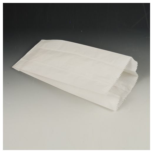 Papierfaltenbeutel, Cellulose, gefädelt 24 x 10 x 5 cm weiss Füllinhalt 0,75 kg 1