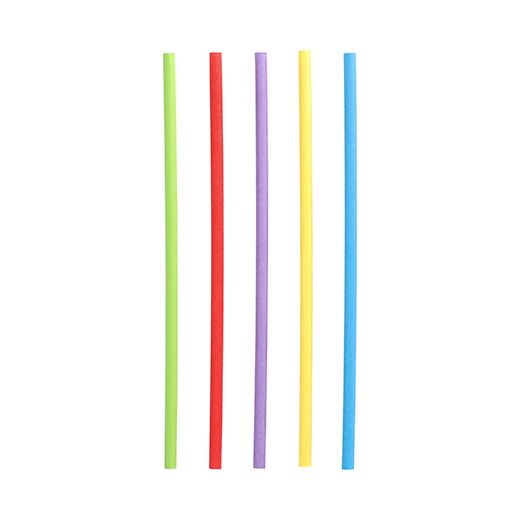 Papierstrohhalme Ø 6 mm · 20 cm farbig sortiert - Bild 1