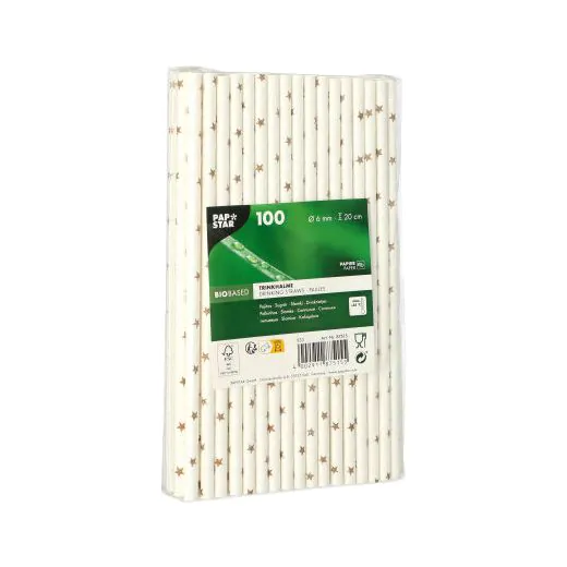 Papierstrohhalme "pure" Ø 6 mm · 20 cm "Stars" - Bild 3