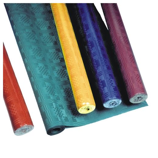 Papiertischdecke mit Damastprägung 8 x 1,2 m, Intesiv-Farben sortiert - Bild 1