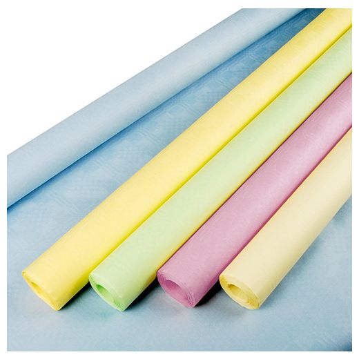 Papiertischdecke mit Damastprägung 8 x 1 m Pastell-Farben sortiert - Bild 1