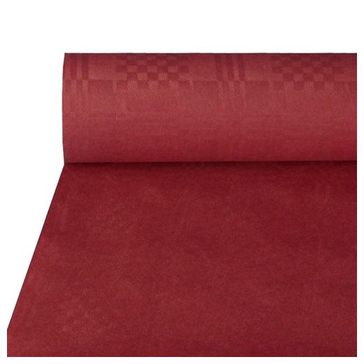 Papiertischdecke, bordeaux mit Damastprägung 50 x 1 m 1