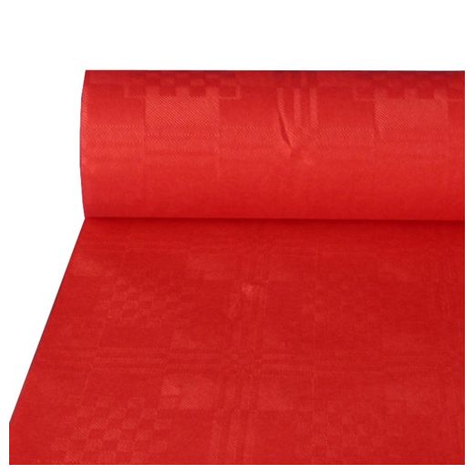 Papiertischdecke, rot mit Damastprägung 50 x 1 m 1