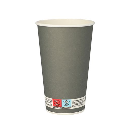 Pappbecher 0,4 l grau - Bild 1 Pappbecher 0,4 l grau - Bild 1