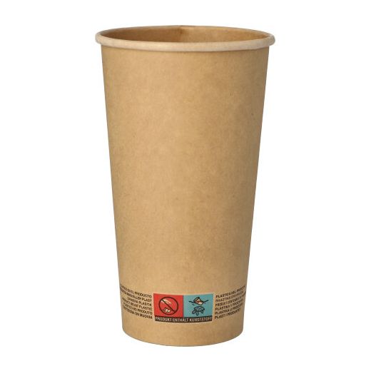 Pappbecher 0,5 l Ø 9 cm · 15 cm braun - Bild 1
