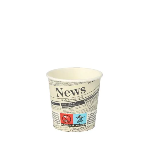 Pappbecher "To Go", 0,1 l "Newsprint" - Bild 1