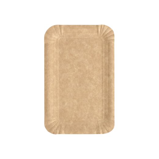 Pappteller eckig "pure" 10 x 16 cm braun - Bild 1