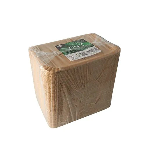 Pappteller eckig "pure" 13 x 20 cm braun - Bild 2