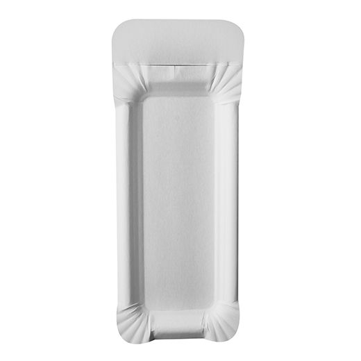 Pappteller eckig "pure", 8 x 21 cm, mit abtrennbarem Anfasser - Bild 1