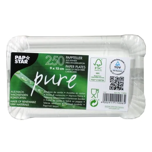 Pappteller eckig "pure", 9 x 15 cm - Bild 3