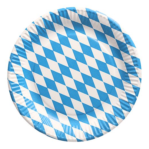 Pappteller, rund Ø, 23 cm, "Bayrisch Blau" - Bild 1