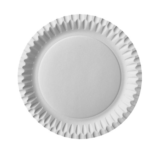 Pappteller, rund, Ø 23 cm, weiss - Bild 1