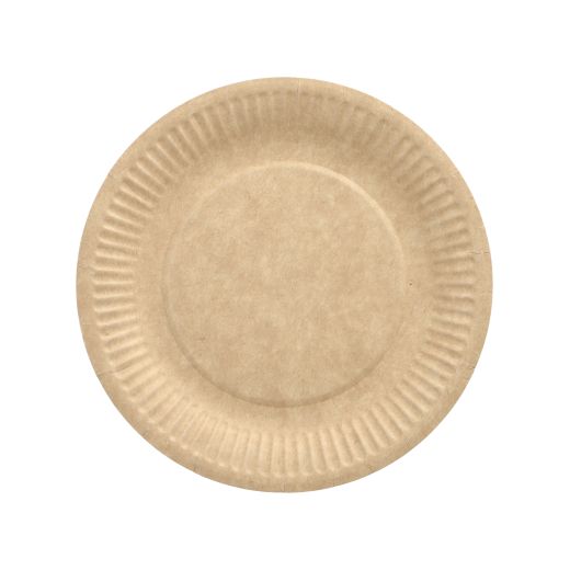 Pappteller "pure" rund Ø 19 cm braun - Bild 1