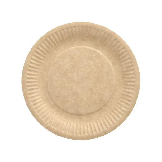 Pappteller "pure" rund Ø 19 cm braun - Bild 1