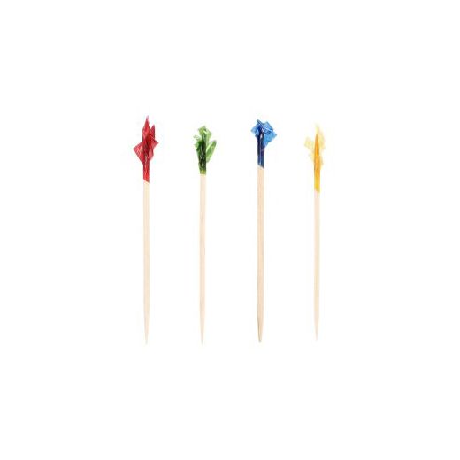 Partypicker, Flaggen 6,8 cm farbig sortiert "Frills" - Bild 1